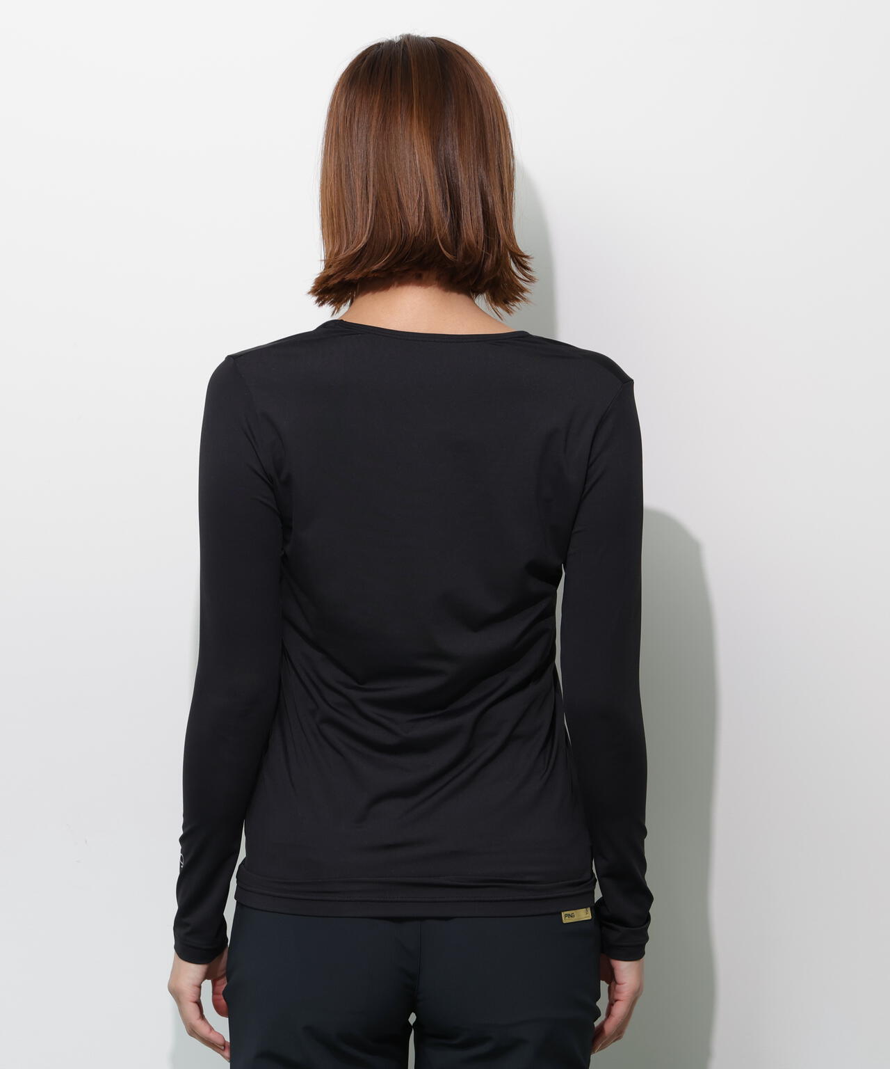 【PING APPAREL】【UVカット・接触冷感】Uネック長袖インナーシャツ ＜GOLD＞ (LADIES)