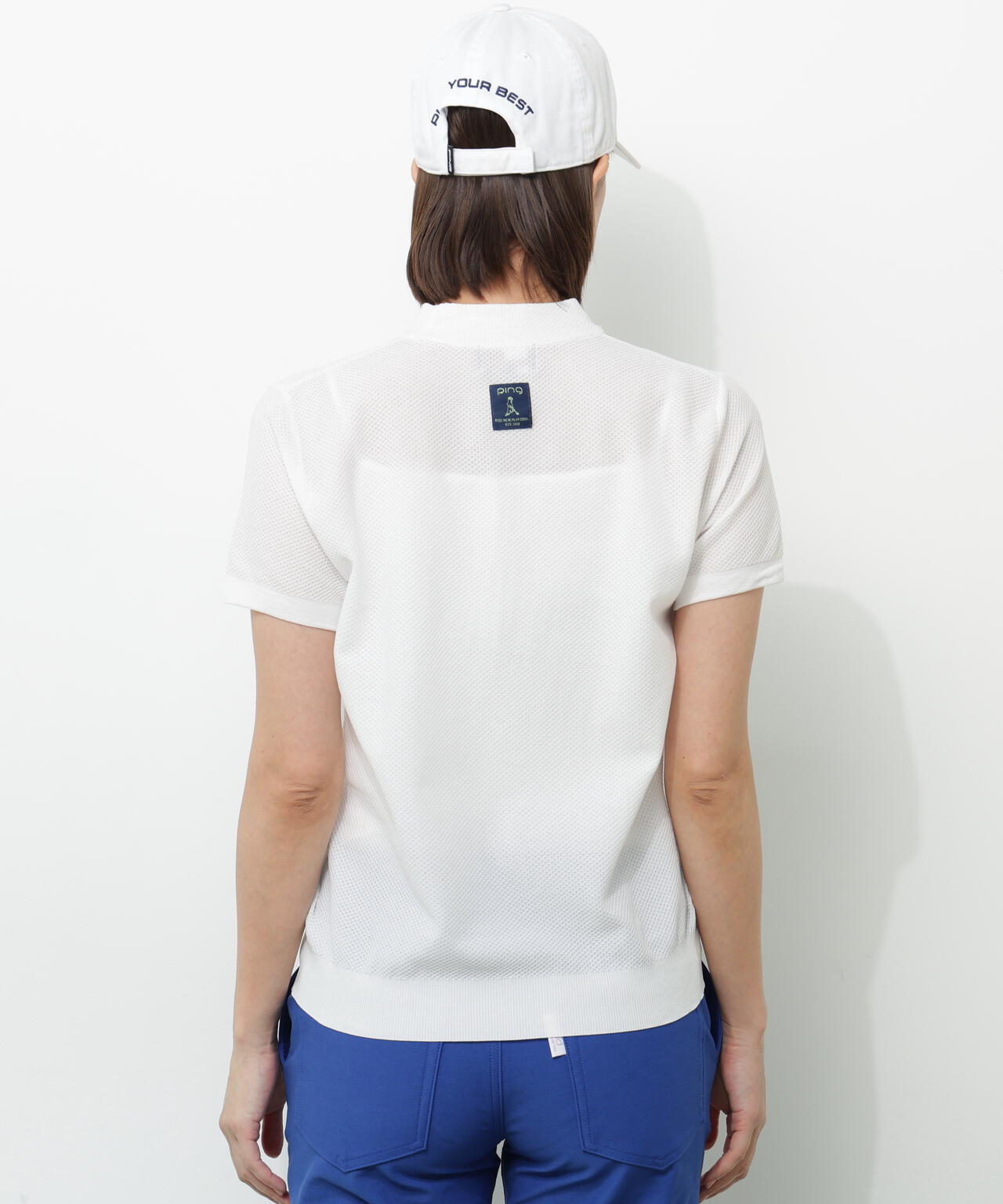 【PING APPAREL】Mr.PINGエンボス半袖ハイネックニット ＜NATIVE＞ (LADIES)