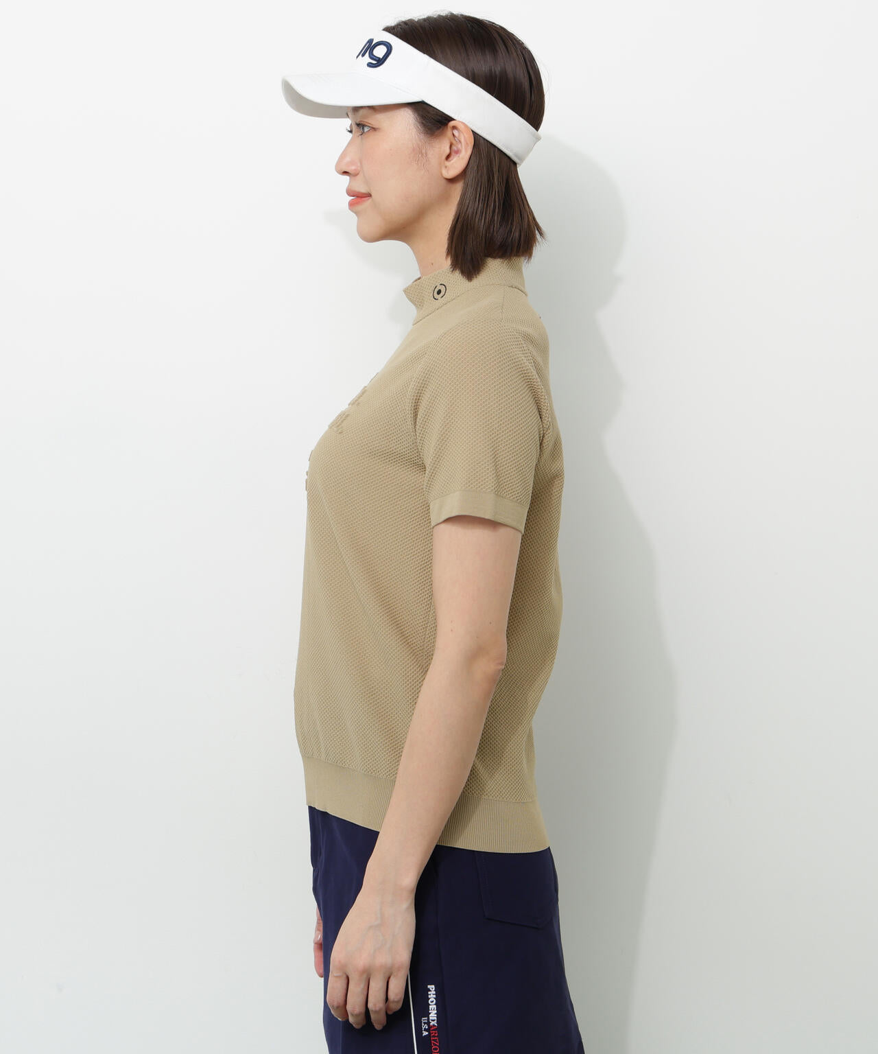 【PING APPAREL】Mr.PINGエンボス半袖ハイネックニット ＜NATIVE＞ (LADIES)