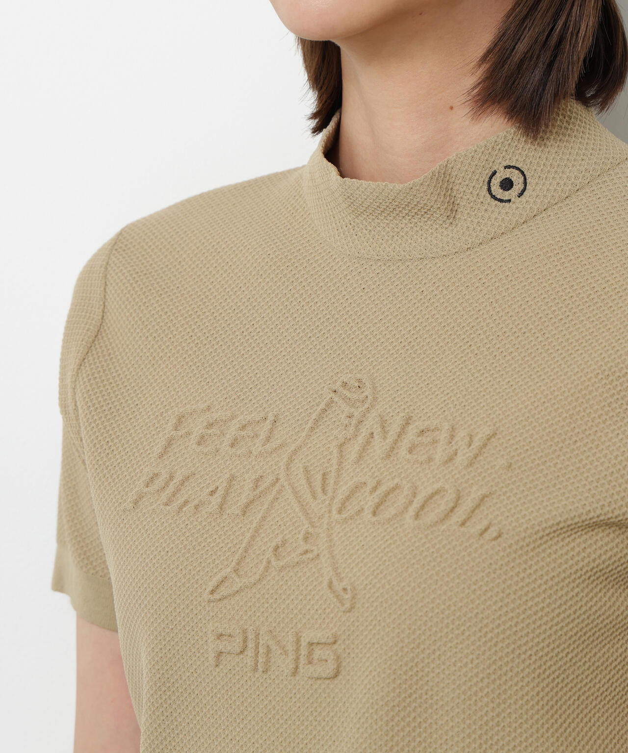 【PING APPAREL】Mr.PINGエンボス半袖ハイネックニット ＜NATIVE＞ (LADIES)