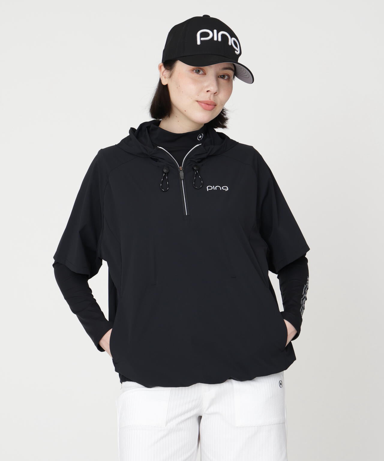 ［PING APPAREL］［接触冷感・UVカット・撥水］レイヤードツインセット (LADIES)