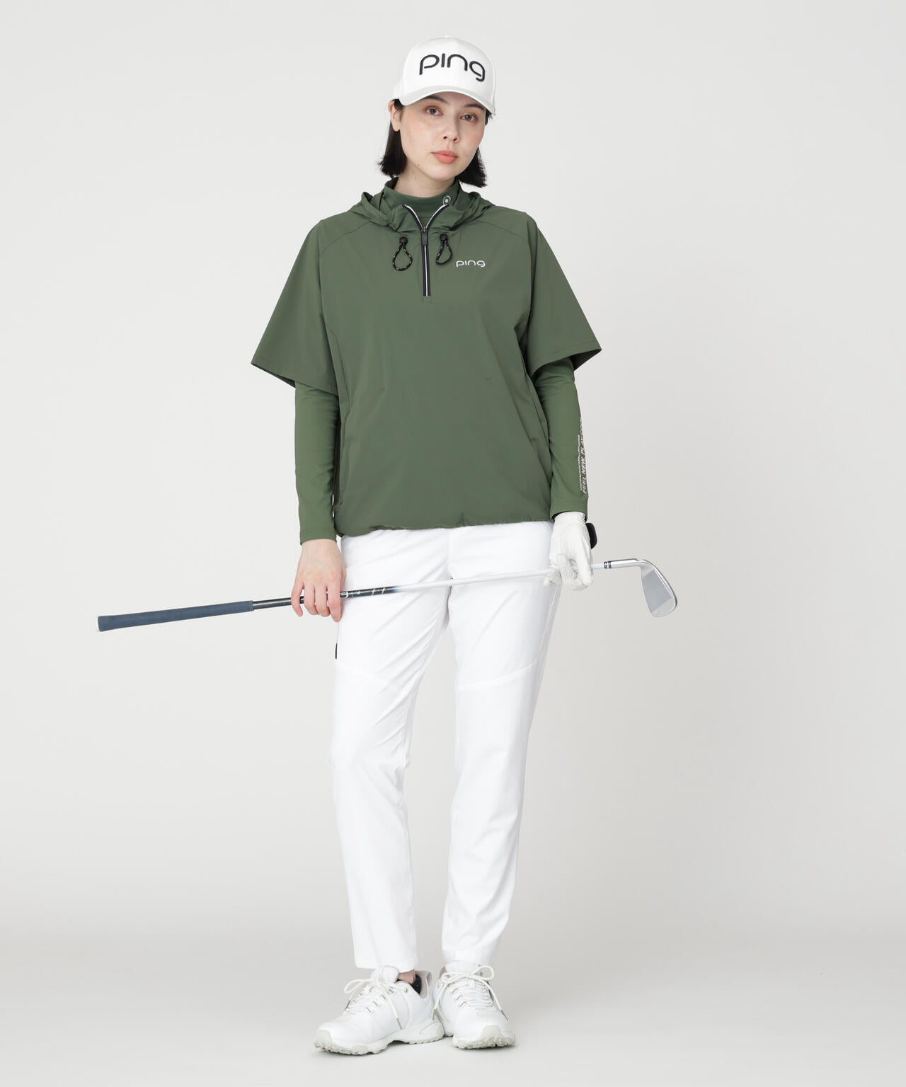 ［PING APPAREL］［接触冷感・UVカット・撥水］レイヤードツインセット (LADIES)