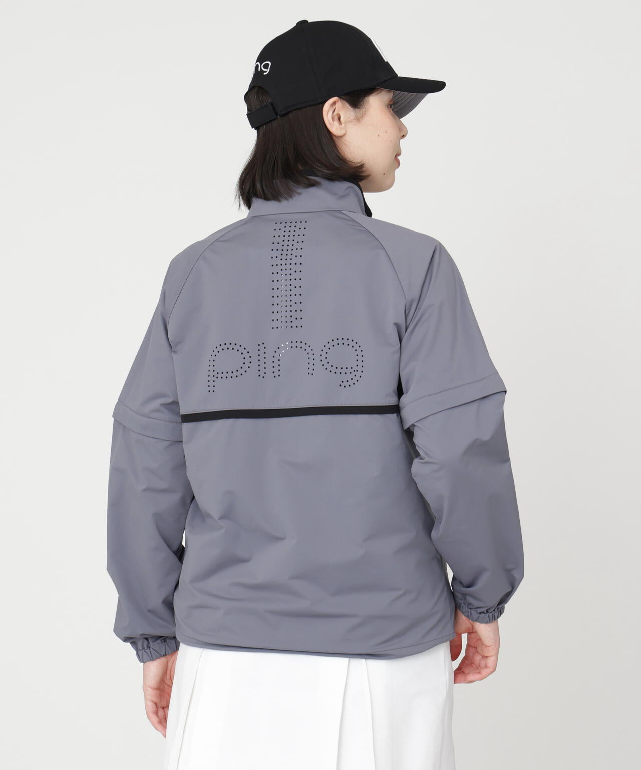 【PING APPAREL】ストレッチハイゲージ天竺2WAYスタンドフルジップブルゾン (LADIES)