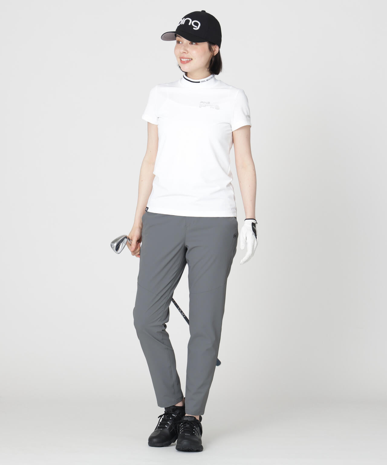 ［PING APPAREL］［UVカット・透け防止］ミニリップストップテーパードパンツ (LADIES)