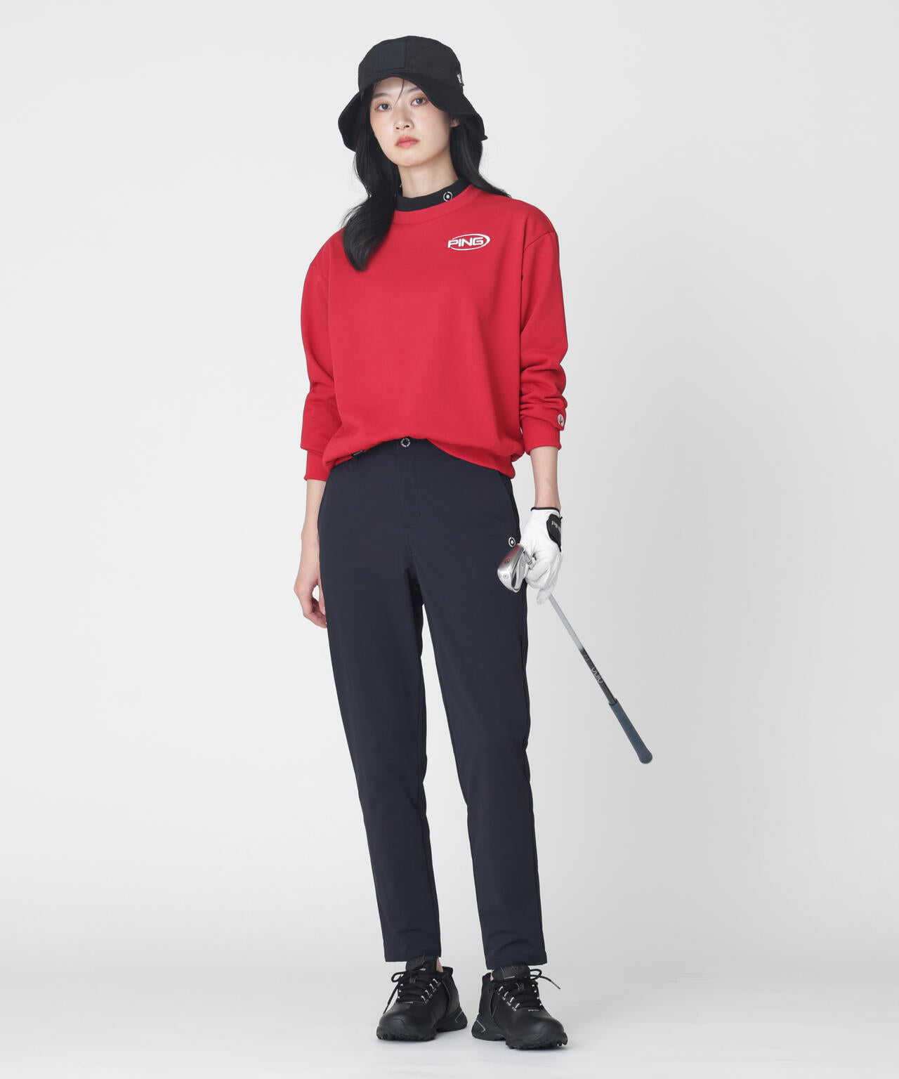 【PING APPAREL】全方向ストレッチ布帛 高機能テーパードパンツ (LADIES)