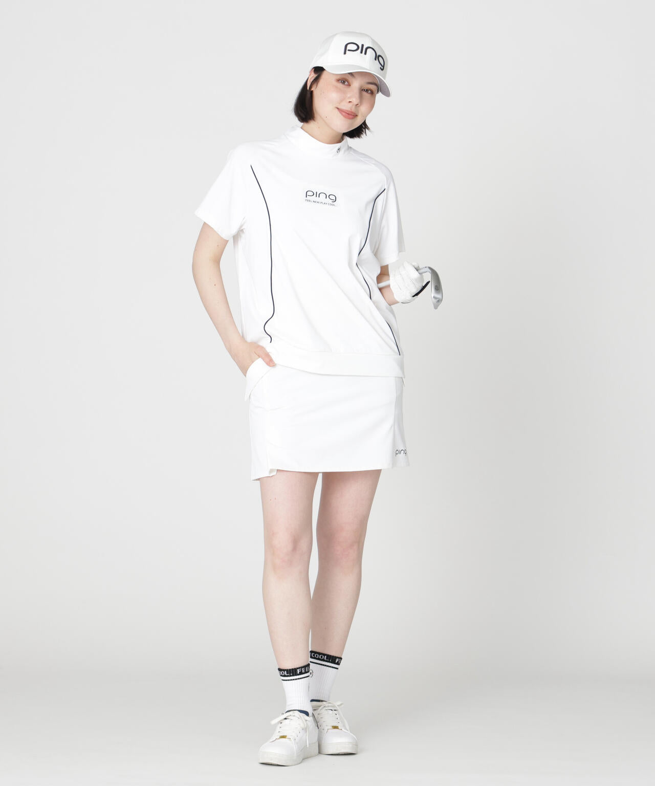 ［PING APPAREL］［UVカット・吸水速乾］ダブルストレッチフラップスカート (LADIES)