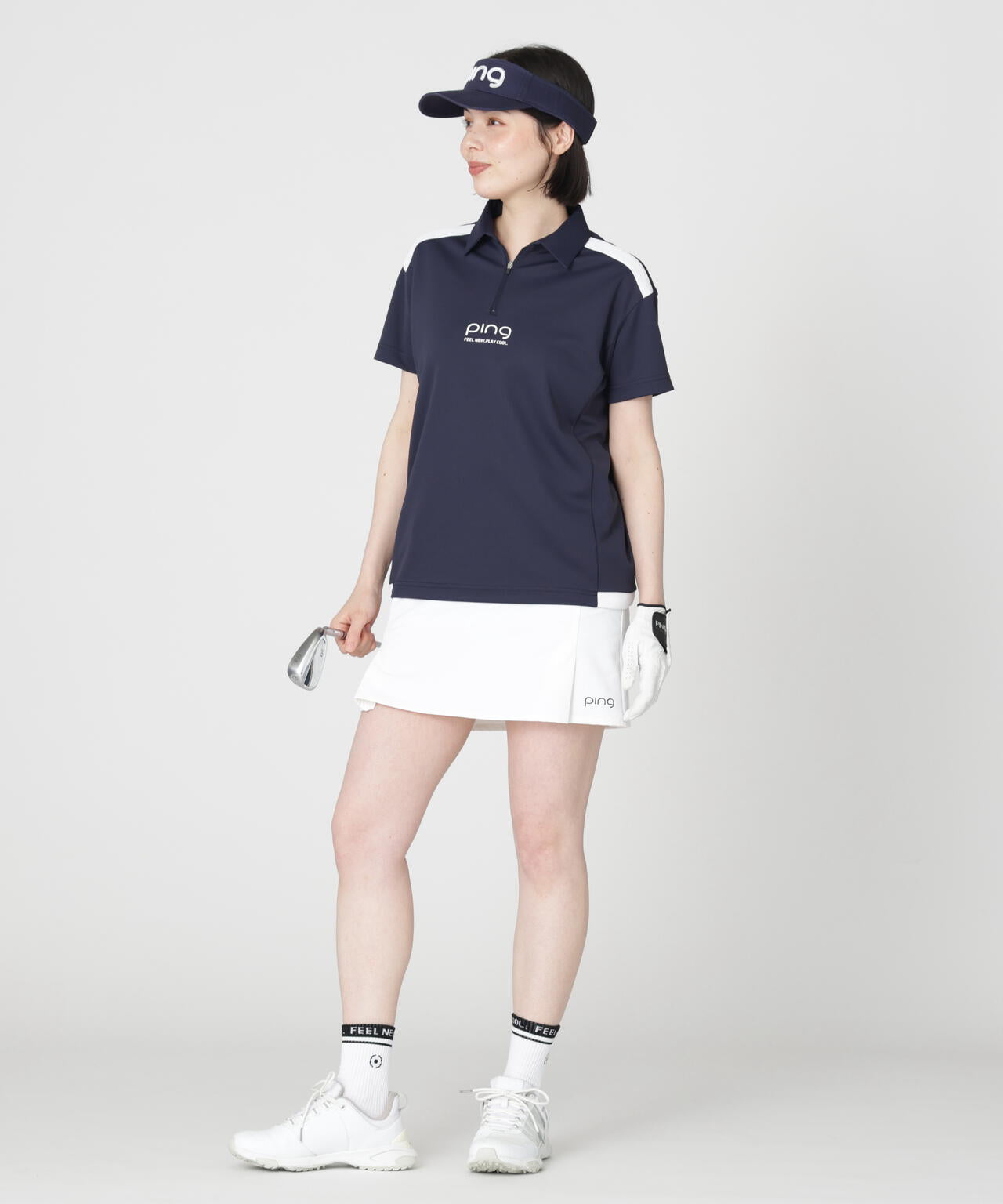 ［PING APPAREL］［UVカット・吸水速乾］ダブルストレッチフラップスカート (LADIES)