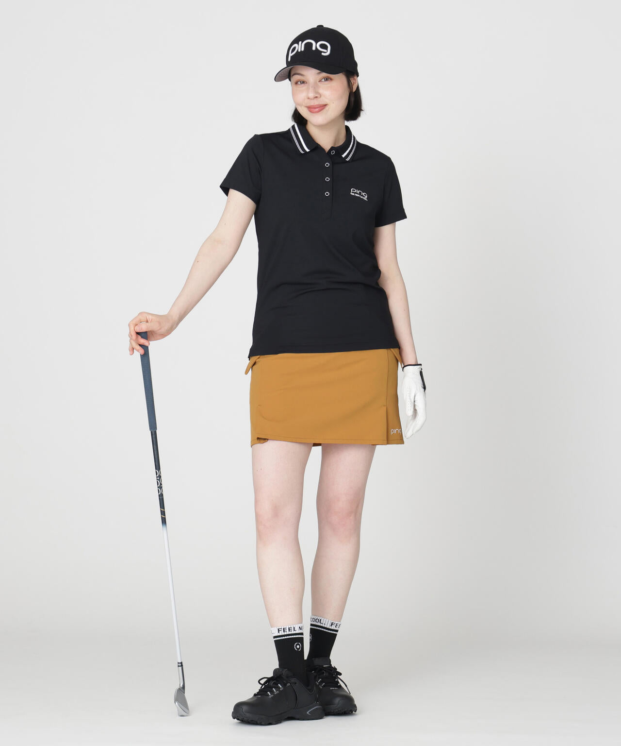 ［PING APPAREL］［UVカット・吸水速乾］ダブルストレッチフラップスカート (LADIES)