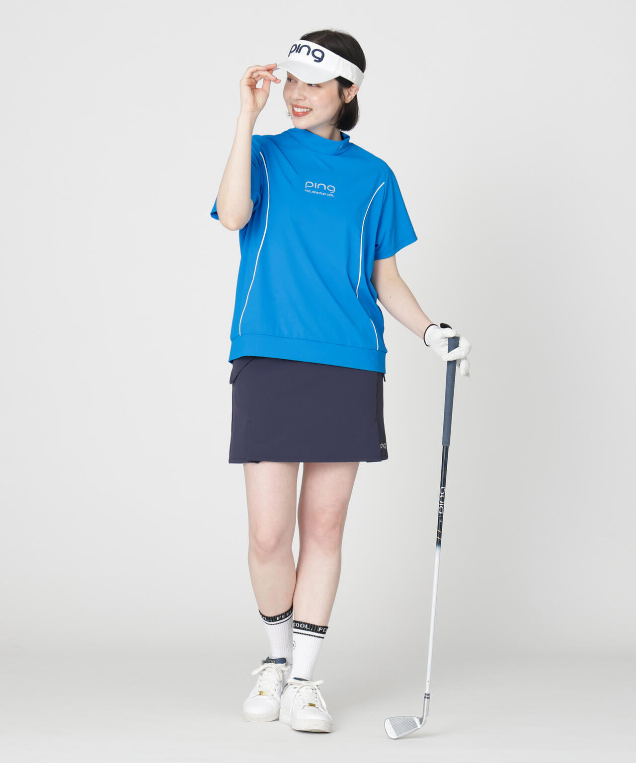 ［PING APPAREL］［UVカット・吸水速乾］ダブルストレッチフラップスカート (LADIES)