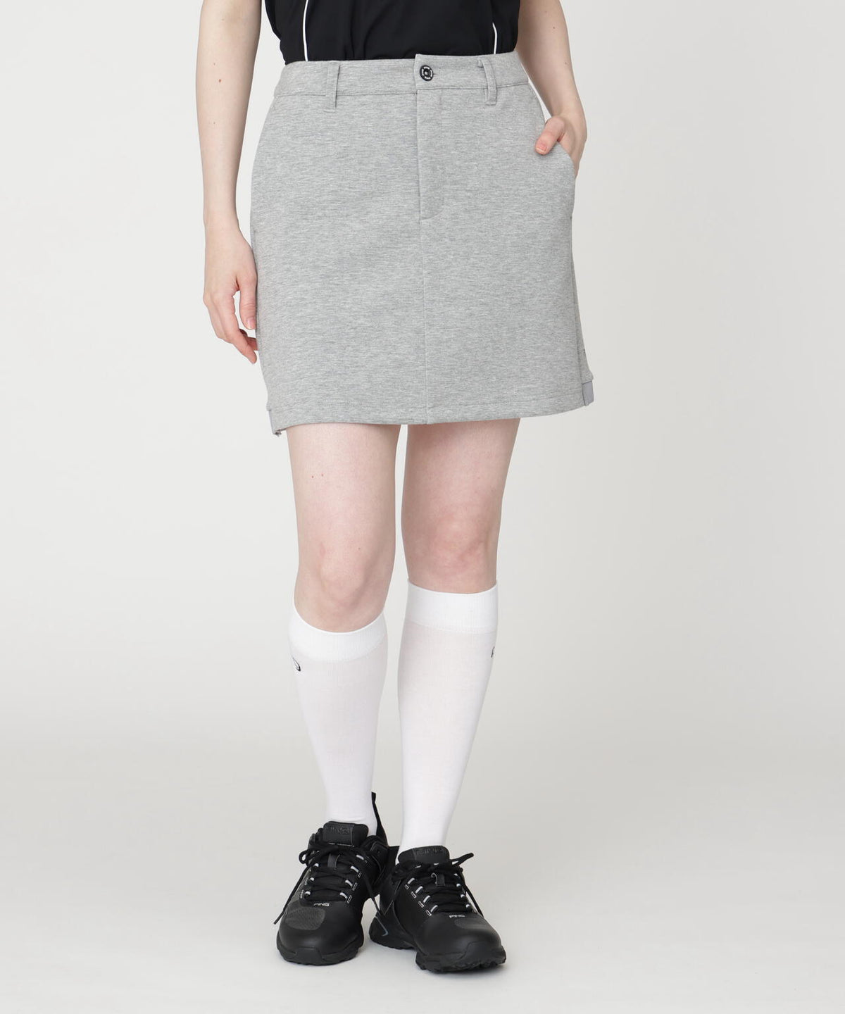 【PING APPAREL】全方向ストレッチダンボールニットサイド切替スカート (LADIES)