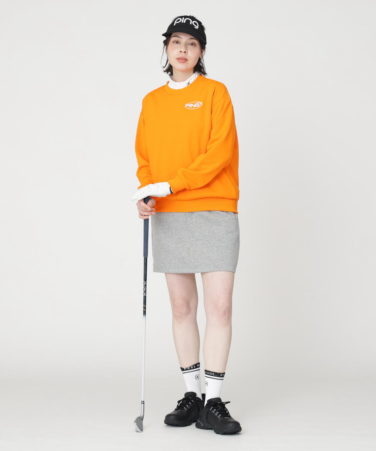 【PING APPAREL】全方向ストレッチダンボールニットサイド切替スカート (LADIES)