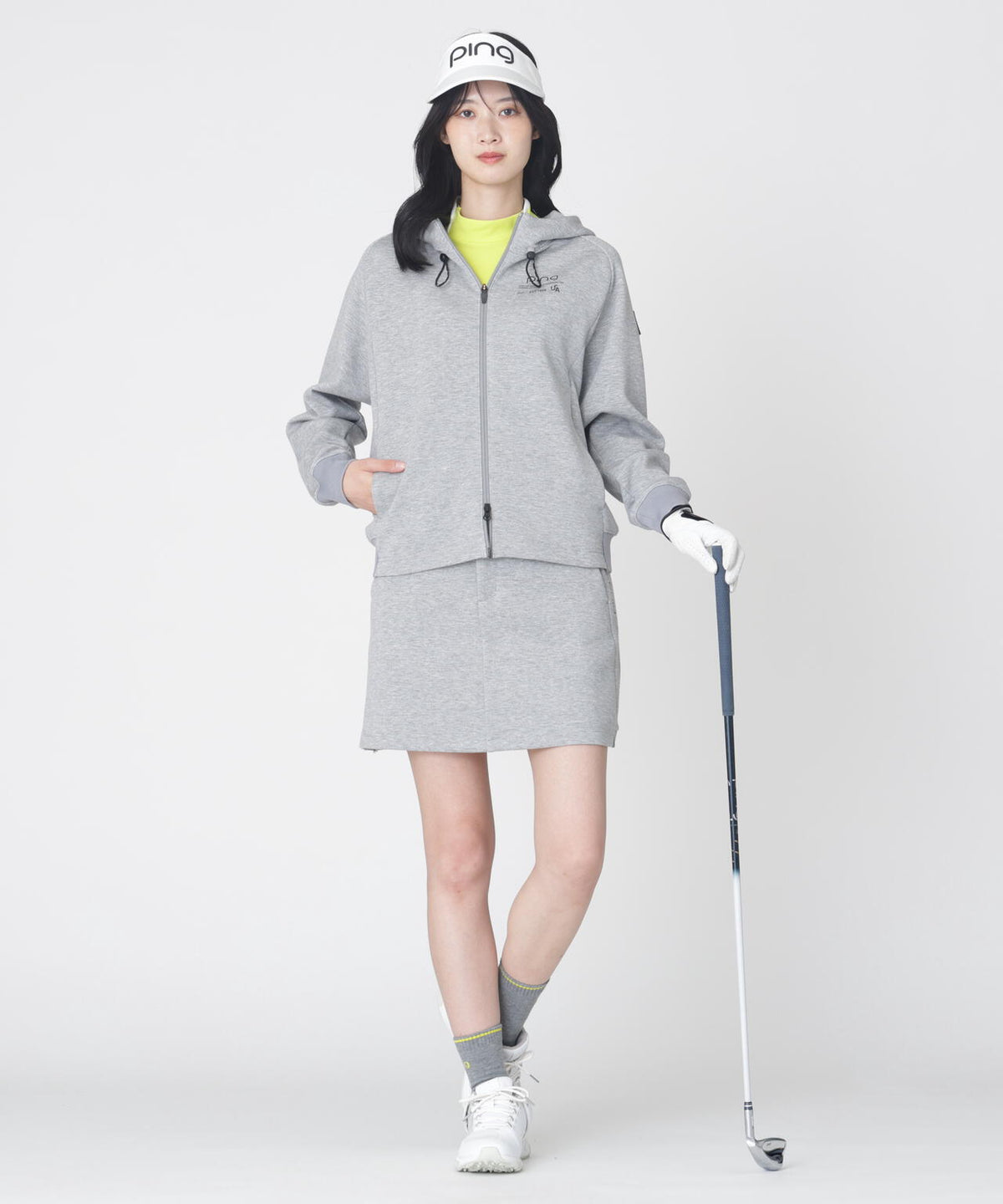 【PING APPAREL】全方向ストレッチダンボールニットサイド切替スカート (LADIES)
