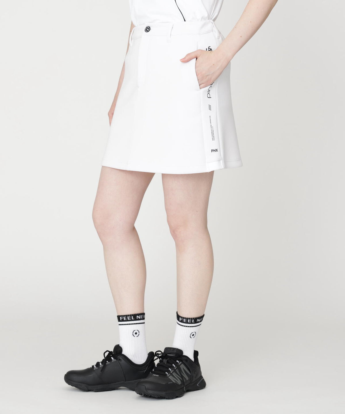 【PING APPAREL】全方向ストレッチダンボールニットサイド切替スカート (LADIES)