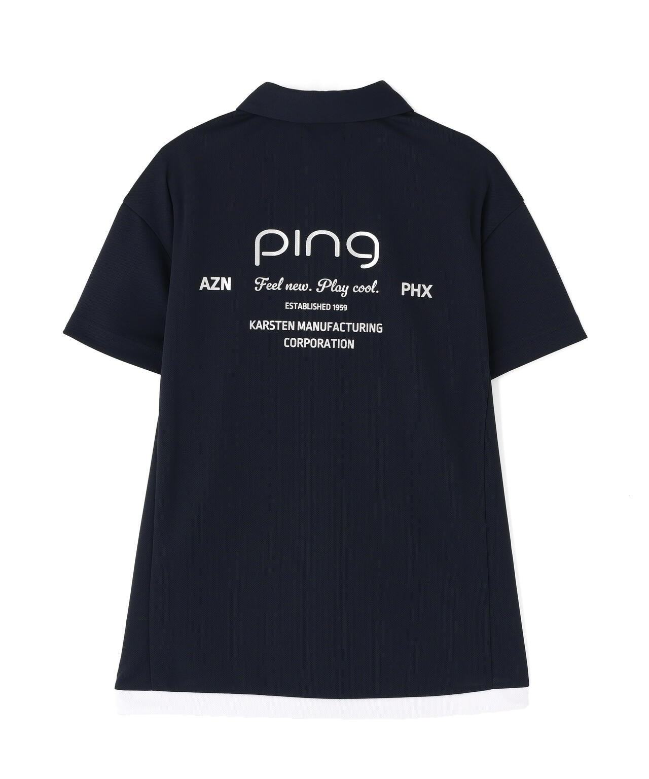 ［PING APPAREL］［吸水速乾・遮熱］オクタピンメッシュ半袖ハーフジップシャツ (LADIES)