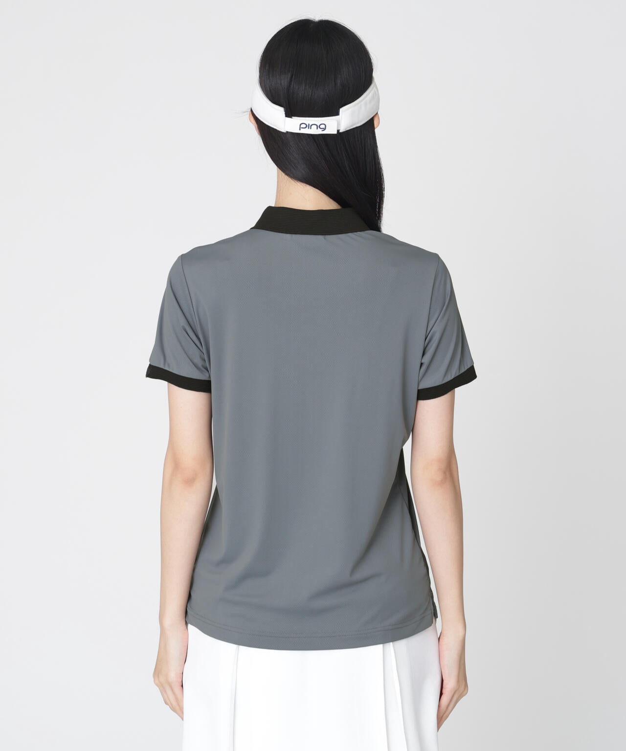 ［PING APPAREL］［接触冷感］ナイロンサッカー半袖ポロシャツ (LADIES)