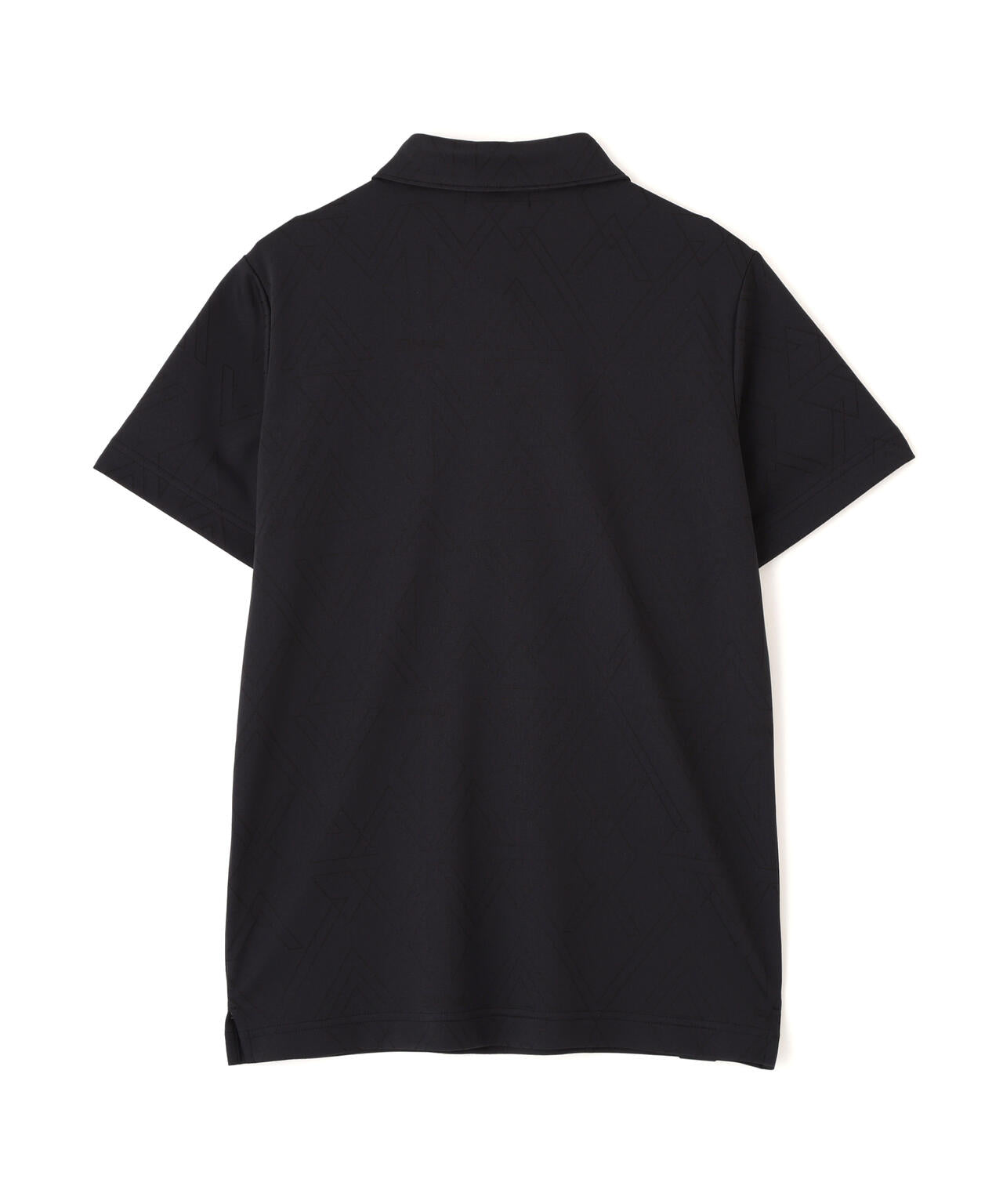 ［PING APPAREL］［吸水速乾・ストレッチ］三角幾何学柄ジャカード半袖ポロシャツ (LADIES)