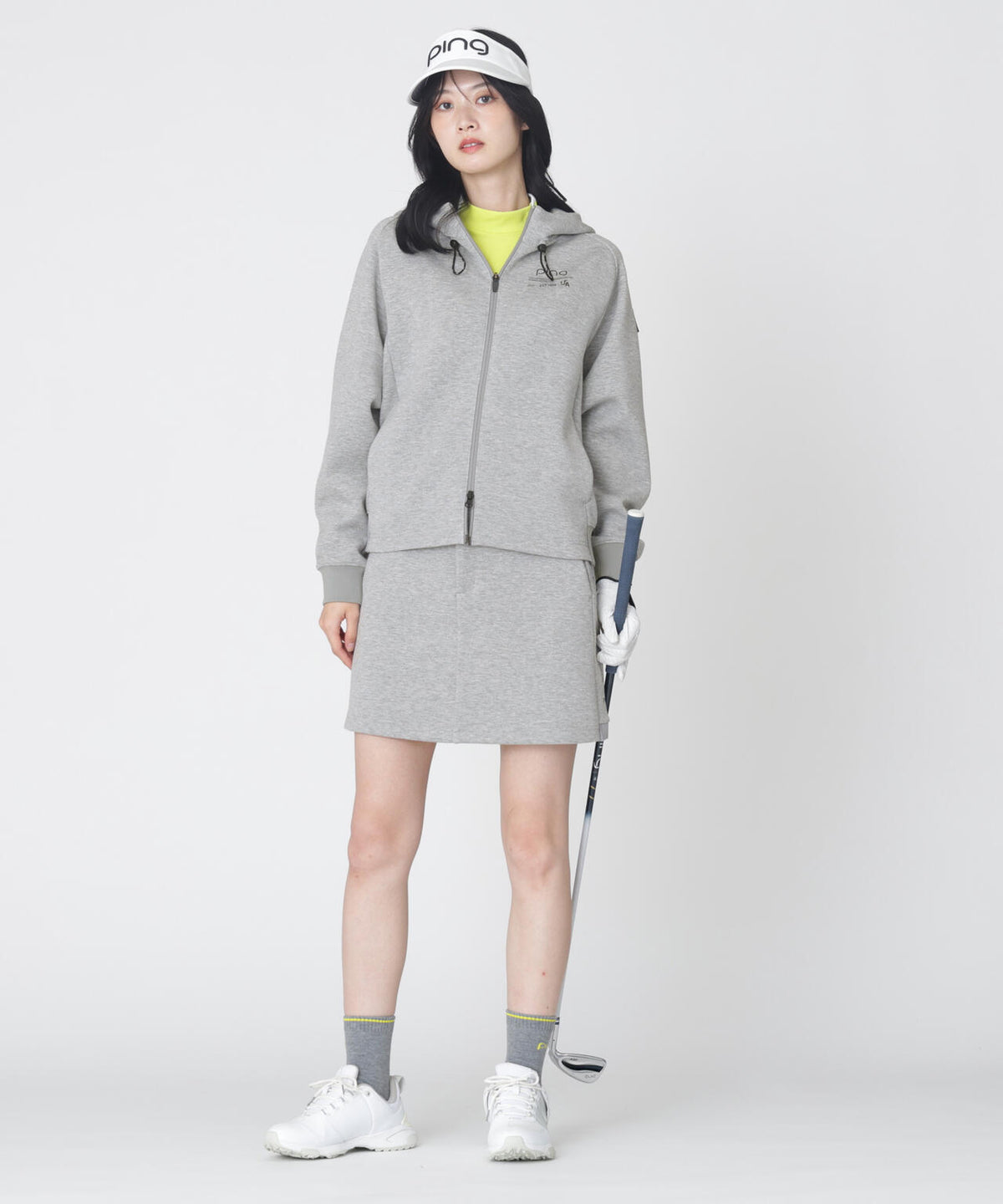 【PING APPAREL】全方向ストレッチダンボールニットフルジップフーディー (LADIES)