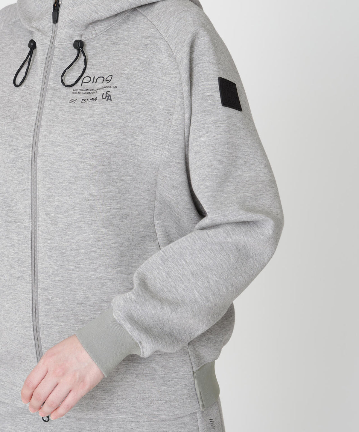 【PING APPAREL】全方向ストレッチダンボールニットフルジップフーディー (LADIES)