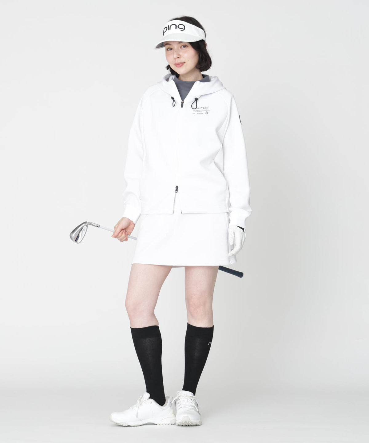 【PING APPAREL】全方向ストレッチダンボールニットフルジップフーディー (LADIES)