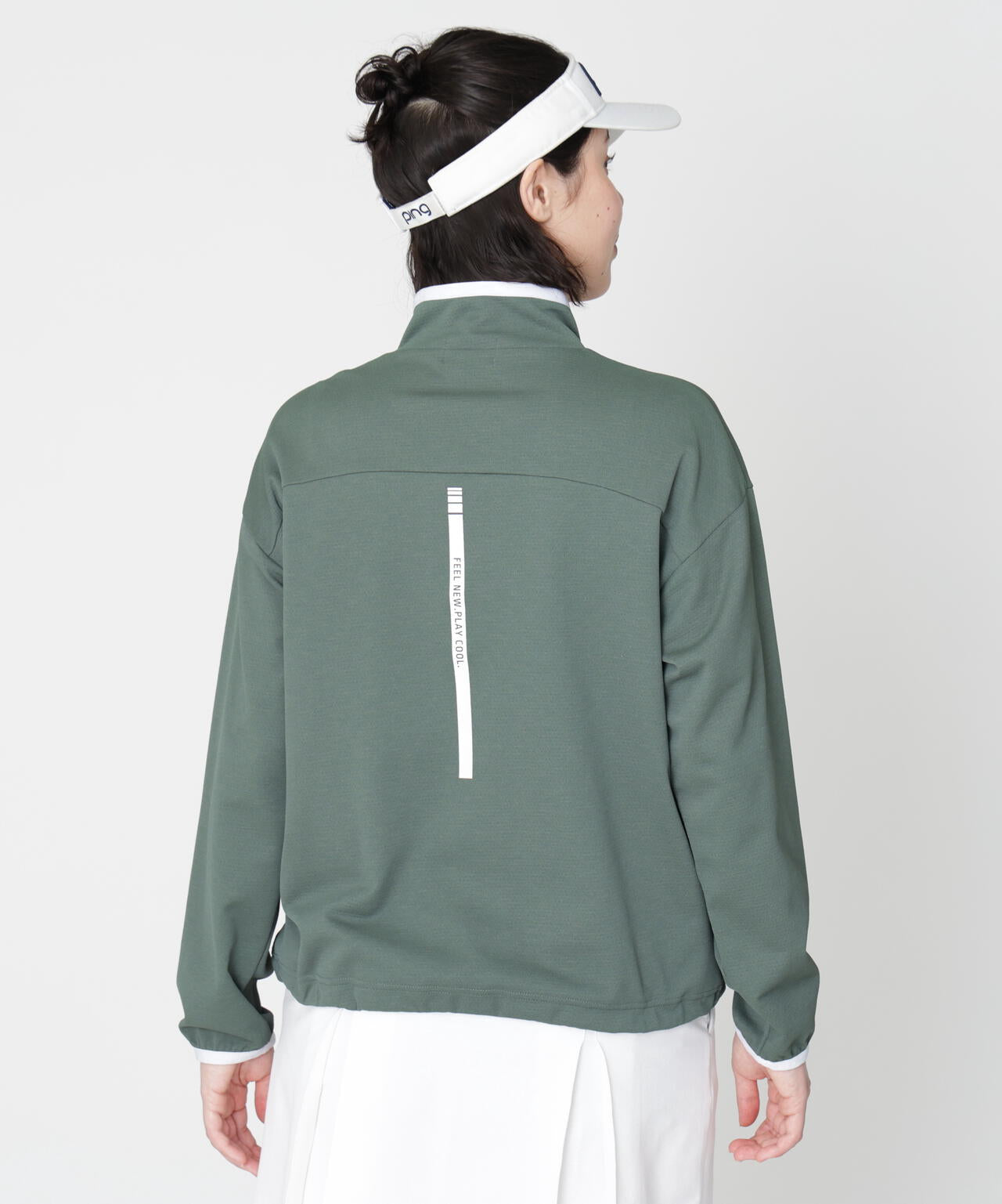 【PING APPAREL】メッシュリバーニットハーフジップカットソー (LADIES)
