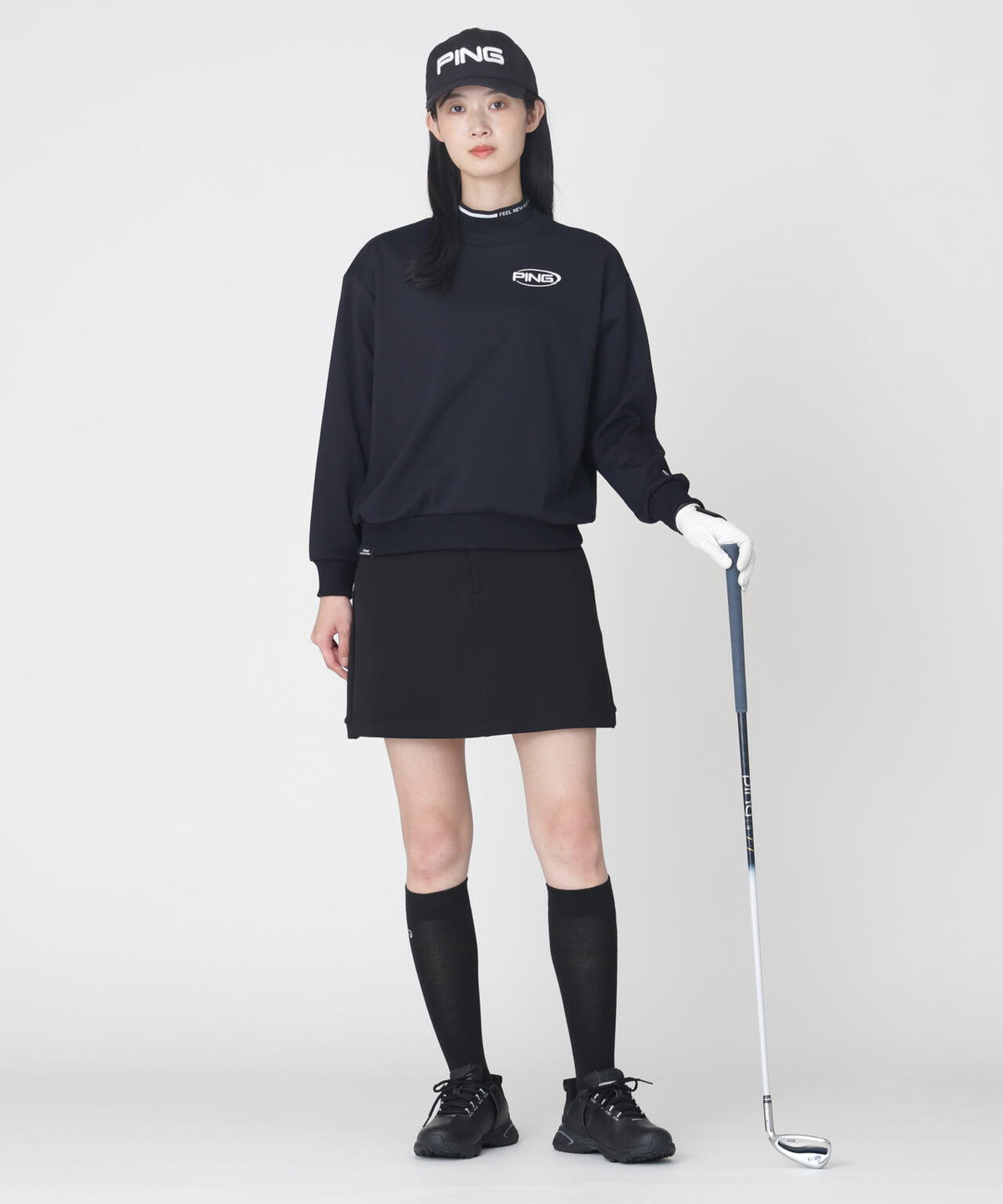 ［PING APPAREL］［吸水速乾・UVケア］10カラーMr.PINGダンシングロゴクルーネックプルオーバー (LADIES)