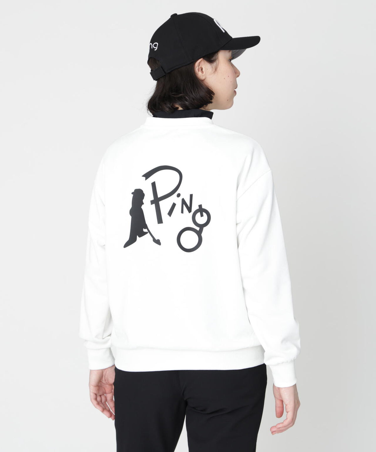 ［PING APPAREL］［吸水速乾・UVケア］10カラーMr.PINGダンシングロゴクルーネックプルオーバー (LADIES)