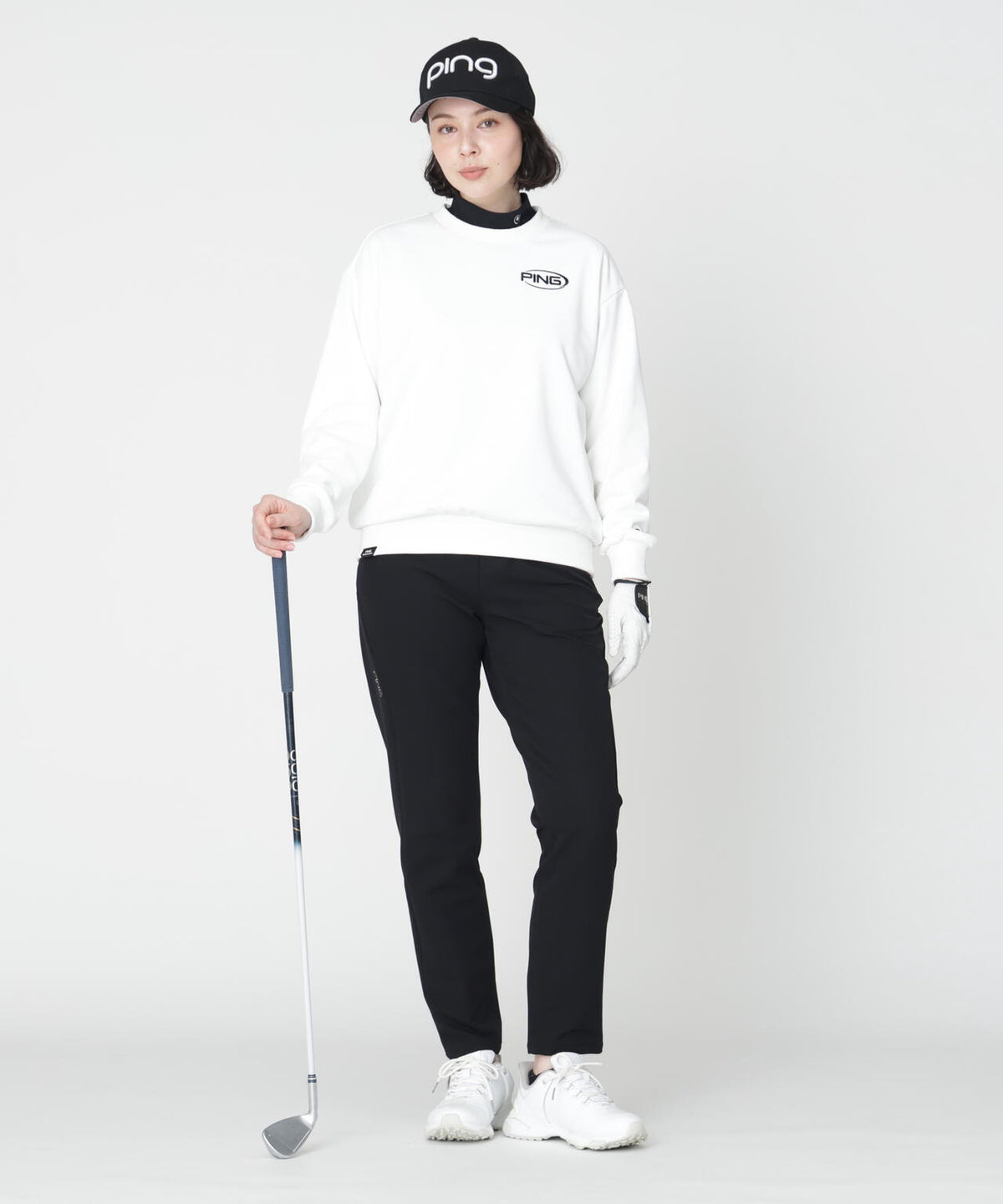 ［PING APPAREL］［吸水速乾・UVケア］10カラーMr.PINGダンシングロゴクルーネックプルオーバー (LADIES)