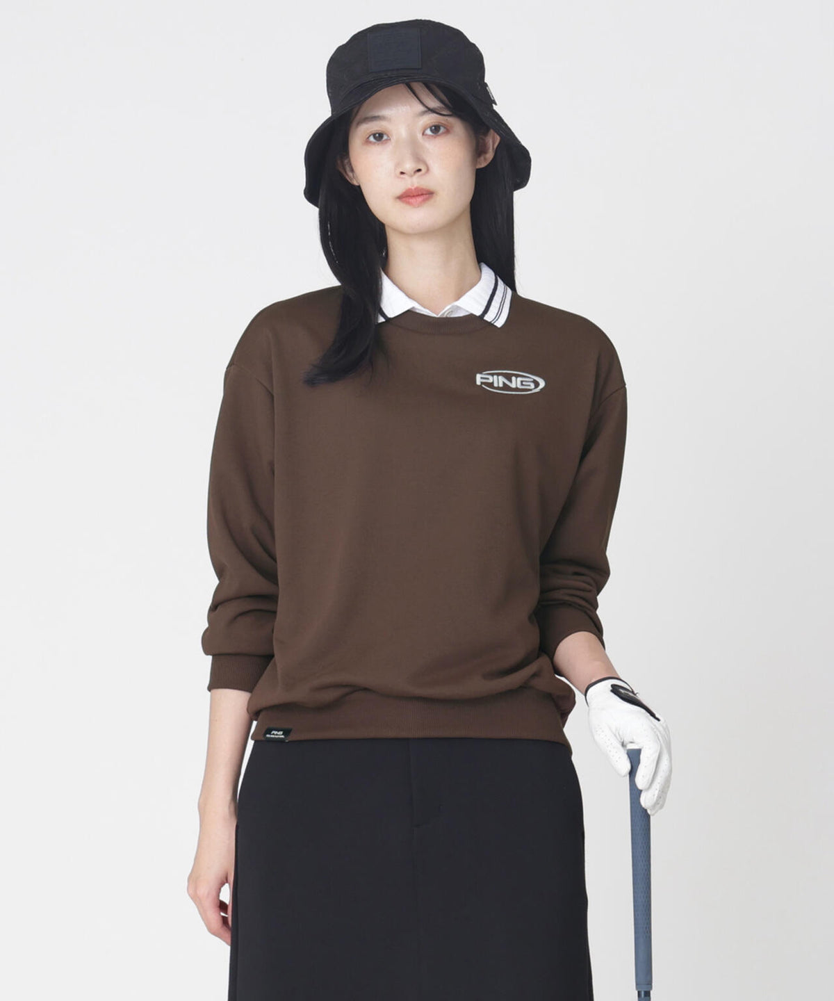 ［PING APPAREL］［吸水速乾・UVケア］10カラーMr.PINGダンシングロゴクルーネックプルオーバー (LADIES)