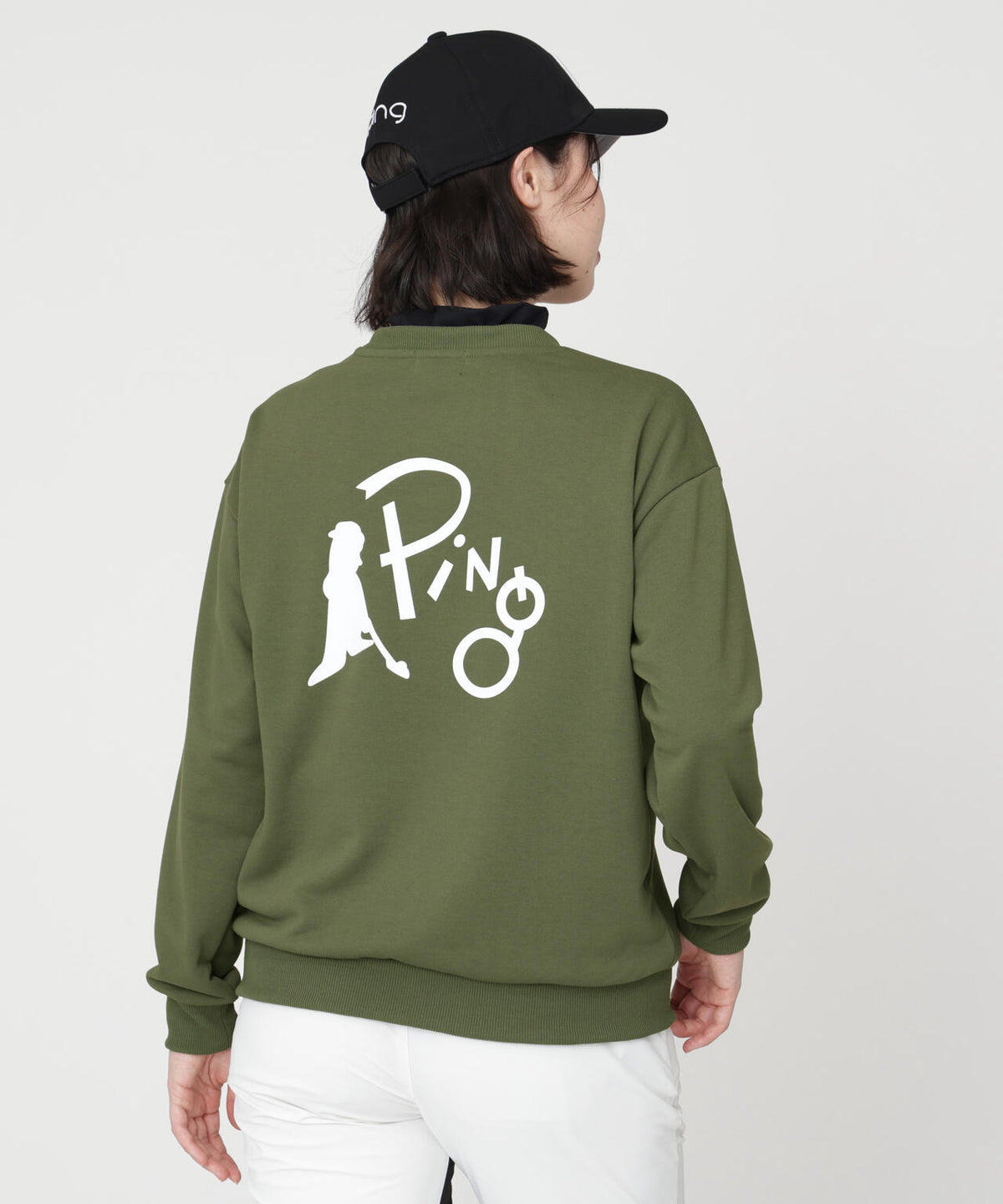 ［PING APPAREL］［吸水速乾・UVケア］10カラーMr.PINGダンシングロゴクルーネックプルオーバー (LADIES)