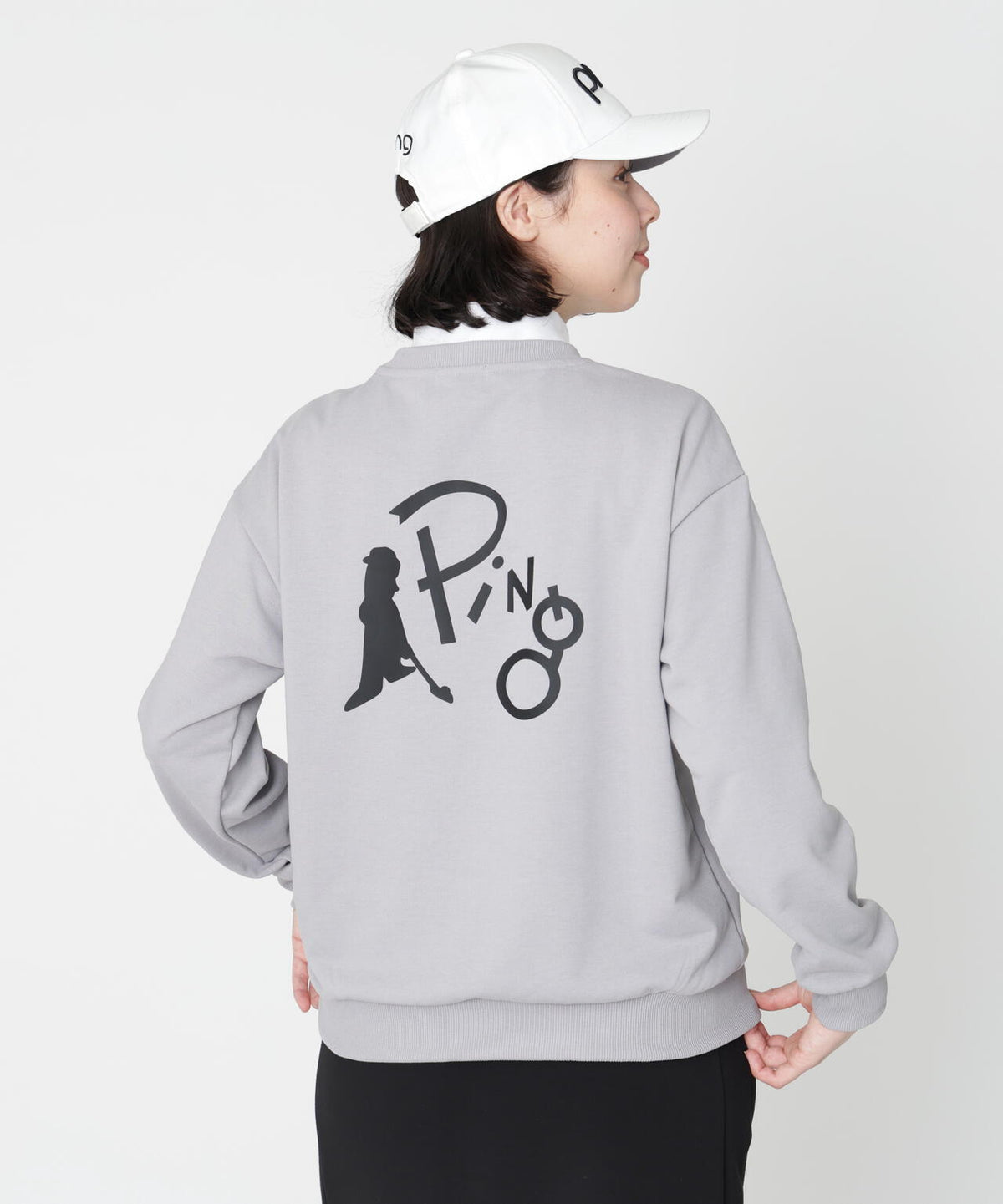 ［PING APPAREL］［吸水速乾・UVケア］10カラーMr.PINGダンシングロゴクルーネックプルオーバー (LADIES)