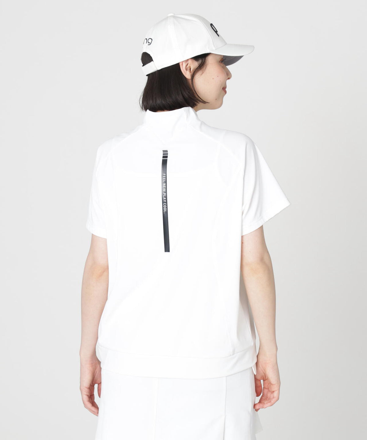 ［PING APPAREL］［接触冷感・UVカット］リラックス半袖ハイネックシャツ (LADIES)