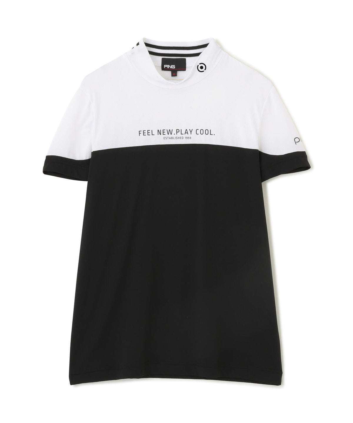 ［PING APPAREL］［接触冷感］ナイロンサッカー半袖ハイネックシャツ ＜GOLD＞ (LADIES)