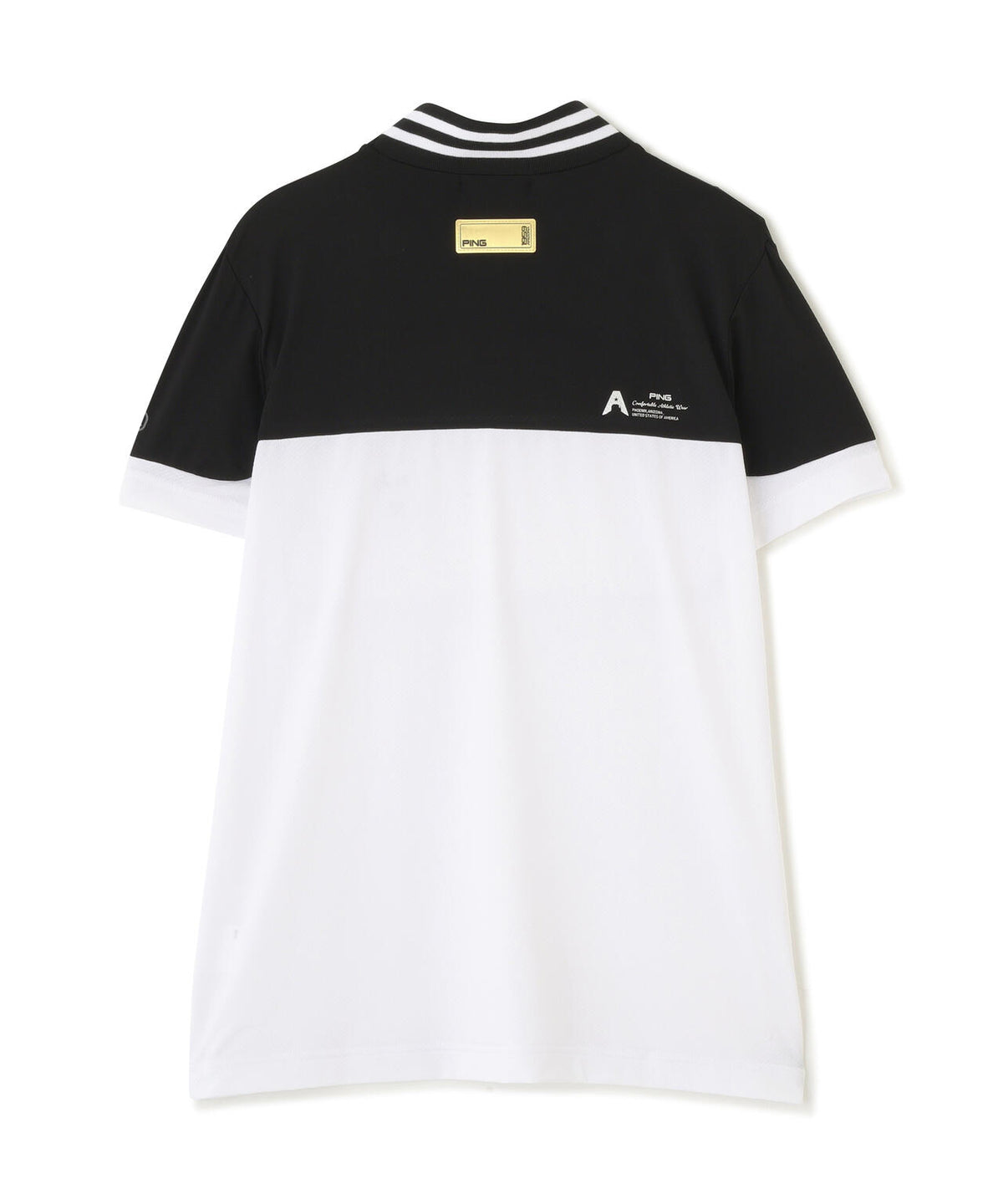 ［PING APPAREL］［接触冷感］ナイロンサッカー半袖ハイネックシャツ ＜GOLD＞ (LADIES)