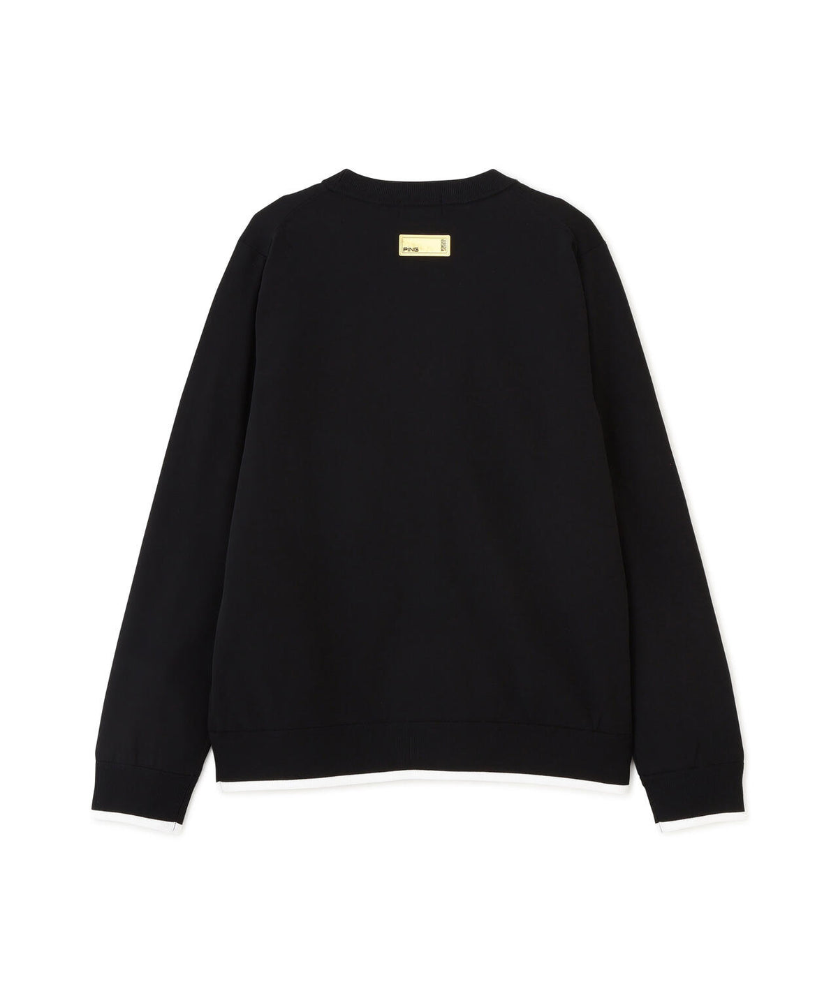 [PING APPAREL] 薄手防風裏付きクルーネックニットプルオーバー ＜GOLD＞ (LADIES)