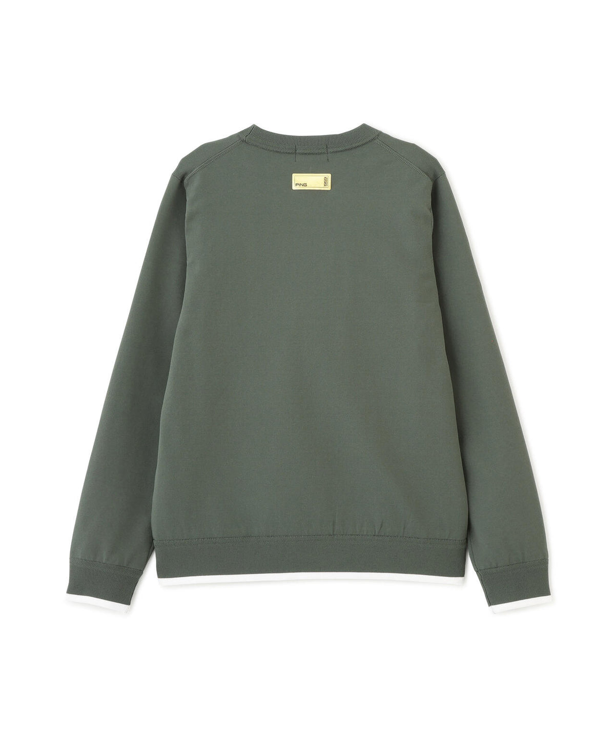 [PING APPAREL] 薄手防風裏付きクルーネックニットプルオーバー ＜GOLD＞ (LADIES)
