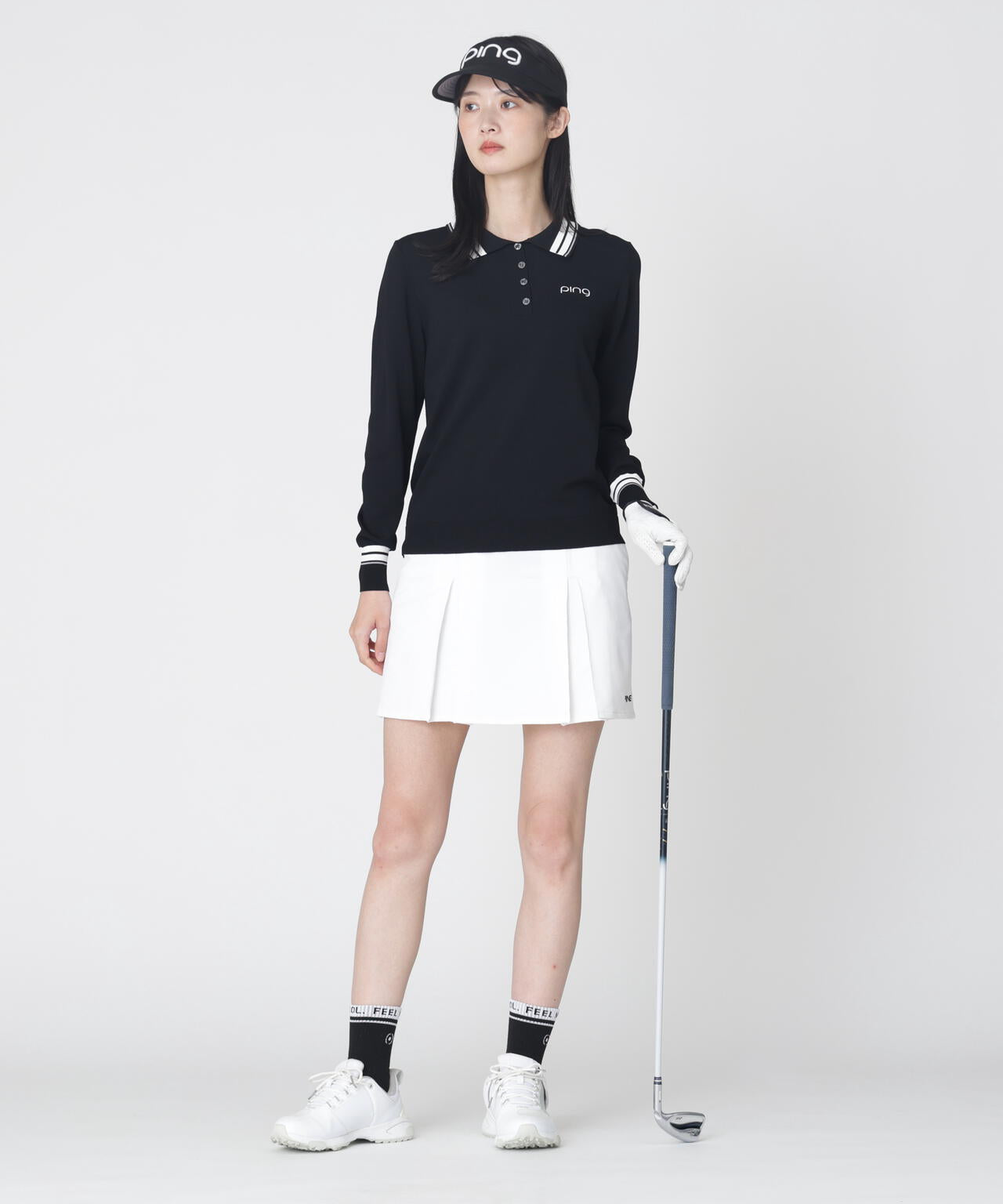 【PING APPAREL】スキッパーニットプルオーバー (LADIES)