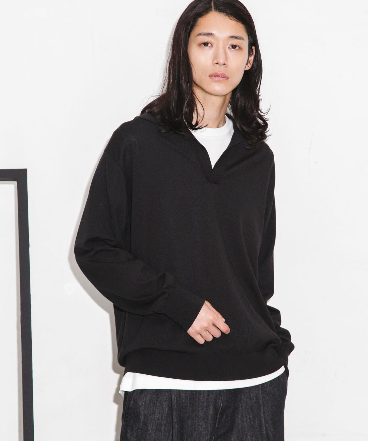 ｢ESSENTIAL LINE｣天竺スキッパーポロ