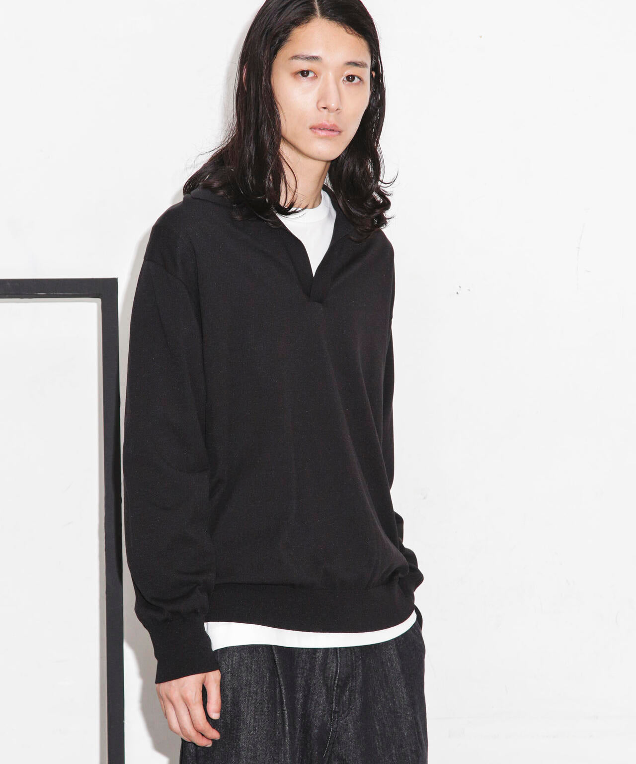 ｢ESSENTIAL LINE｣天竺スキッパーポロ