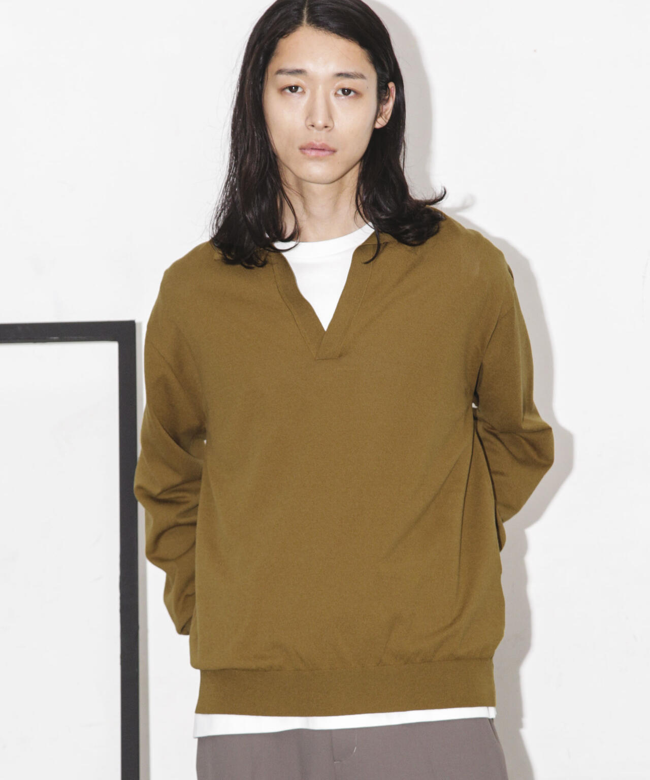 ｢ESSENTIAL LINE｣天竺スキッパーポロ