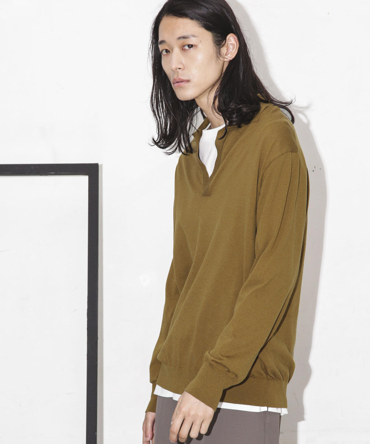 ｢ESSENTIAL LINE｣天竺スキッパーポロ