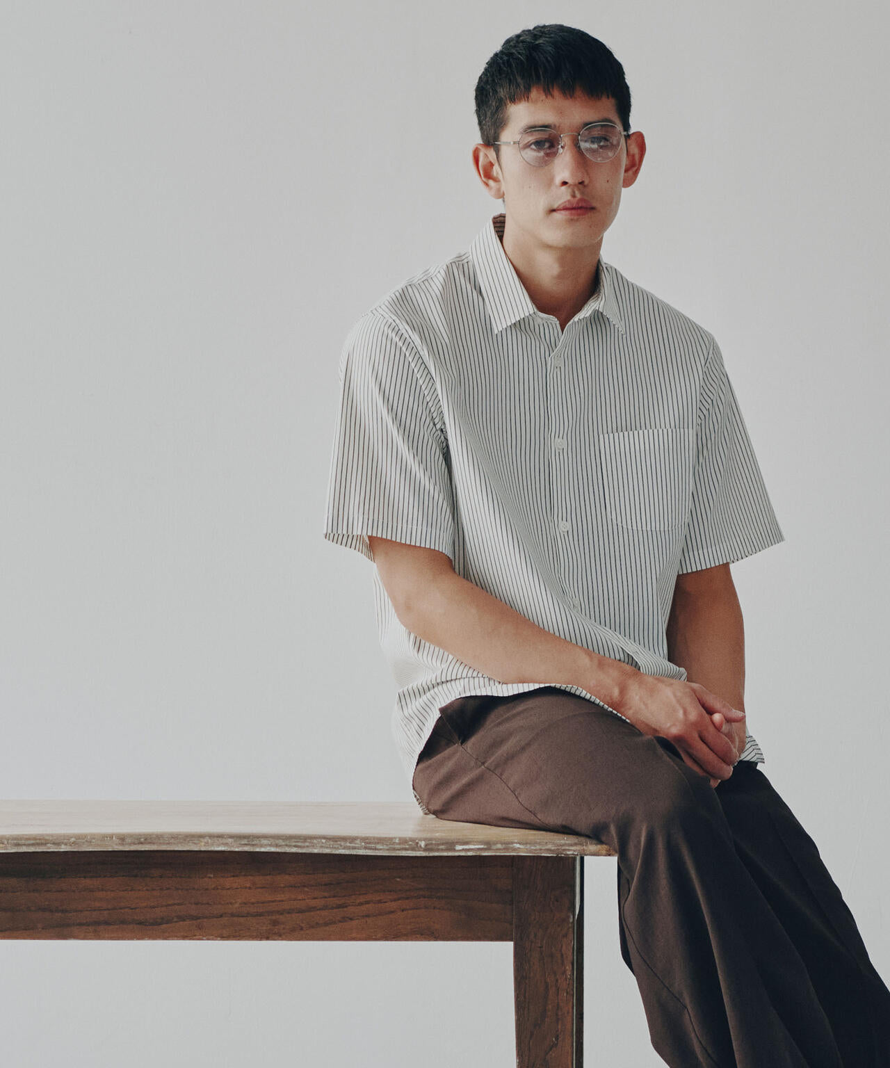 「ICE FLOW LINEN」バリエーションシャツ 半袖