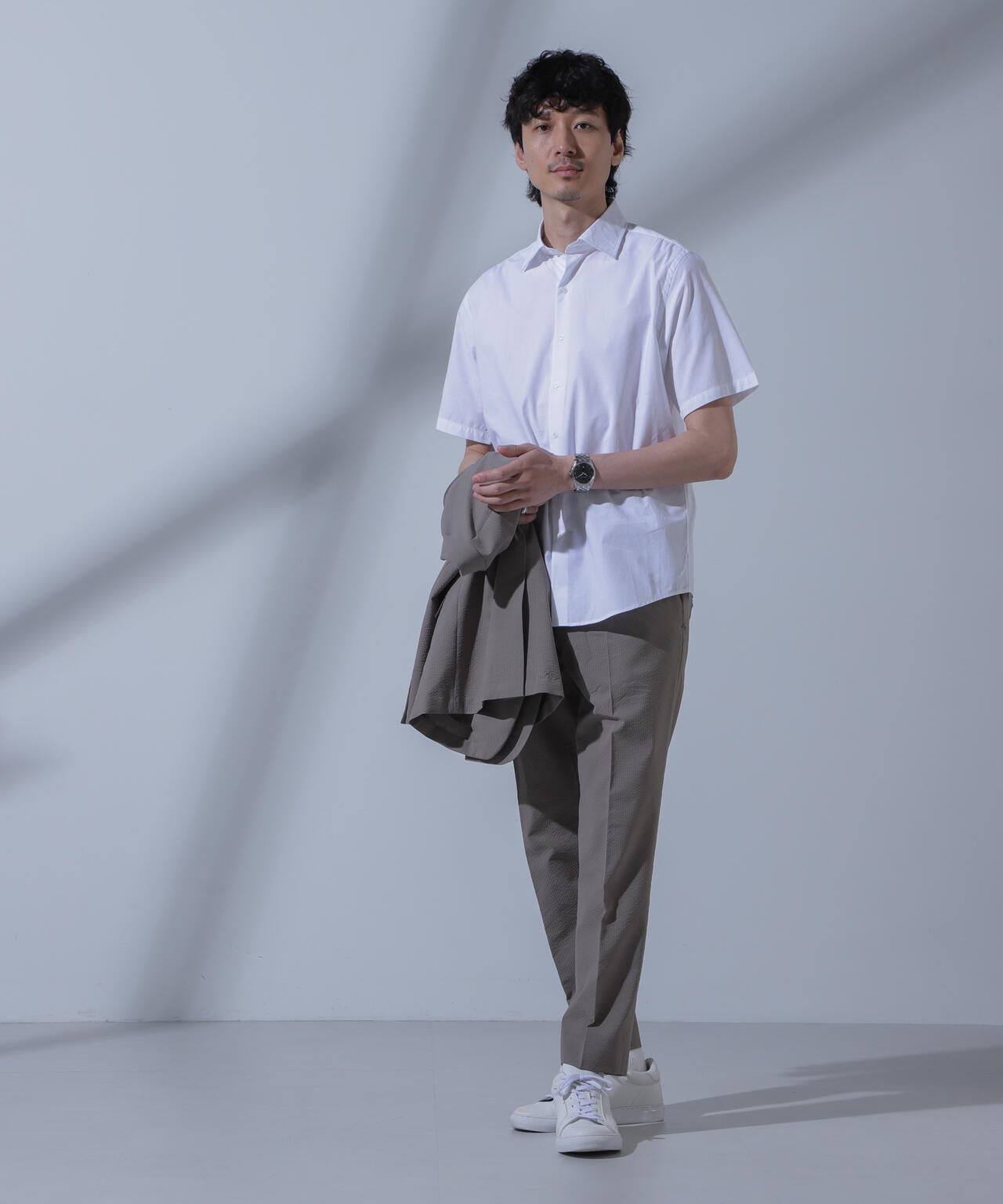 「N SHIRTS」AntiSoaked(R)汗染み防止セミワイドカラーシャツ半袖