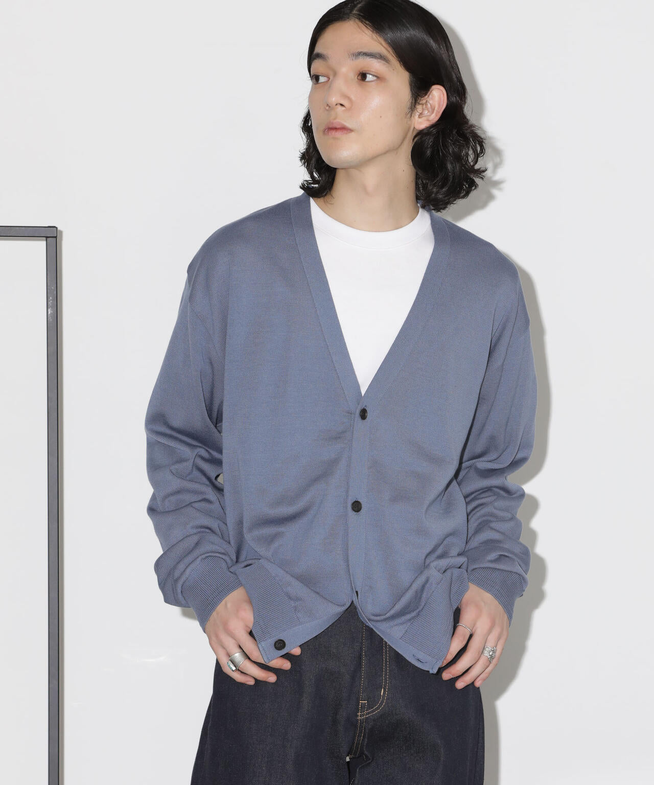 「タフニット」Vネックカーディガン