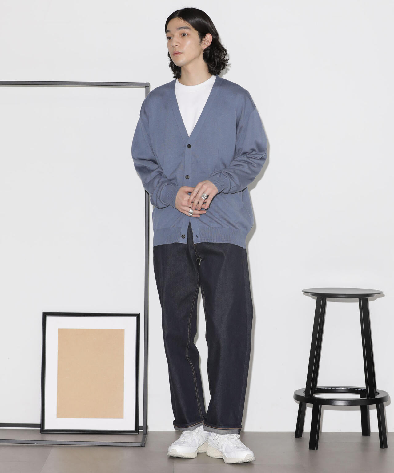 「タフニット」Vネックカーディガン