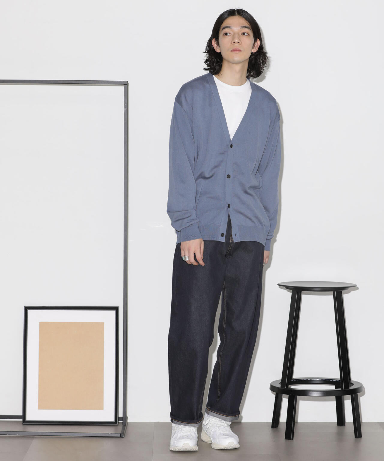 「タフニット」Vネックカーディガン