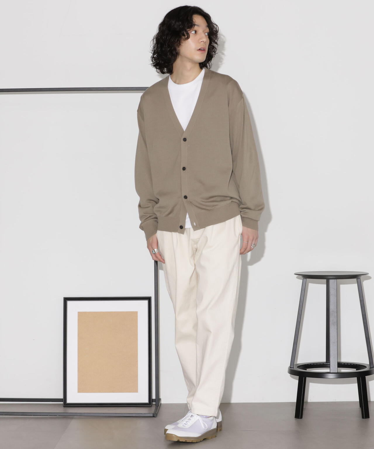 「タフニット」Vネックカーディガン