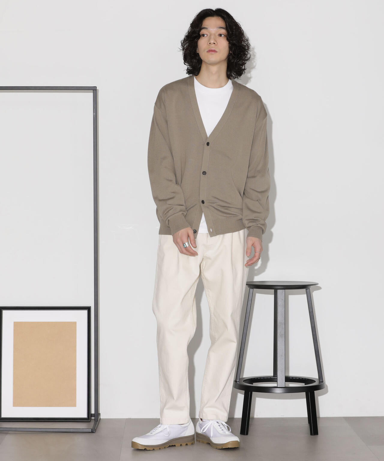 「タフニット」Vネックカーディガン
