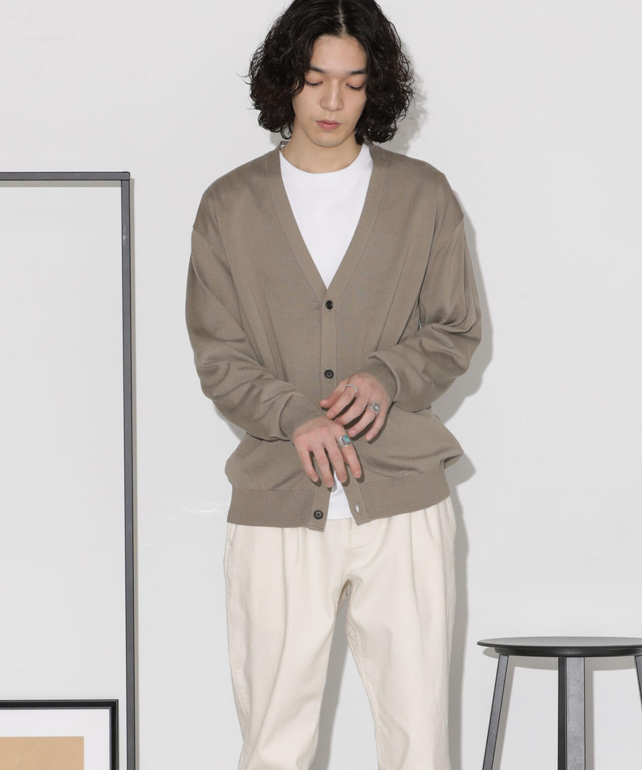 「タフニット」Vネックカーディガン