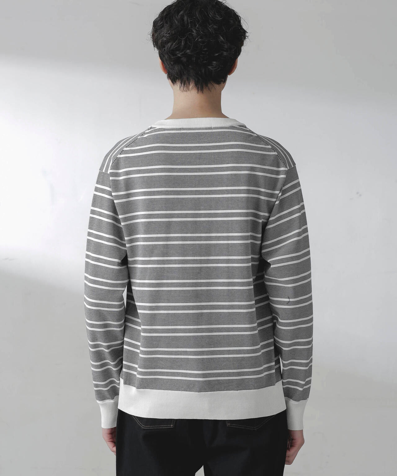 C/SORONA プレーティングボーダーニットＴシャツ