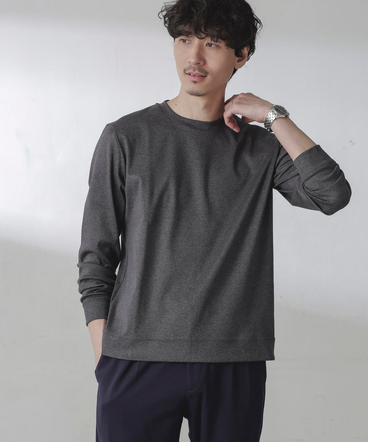 ｢FORMAL JERSEY｣クルーネックカットソー長袖